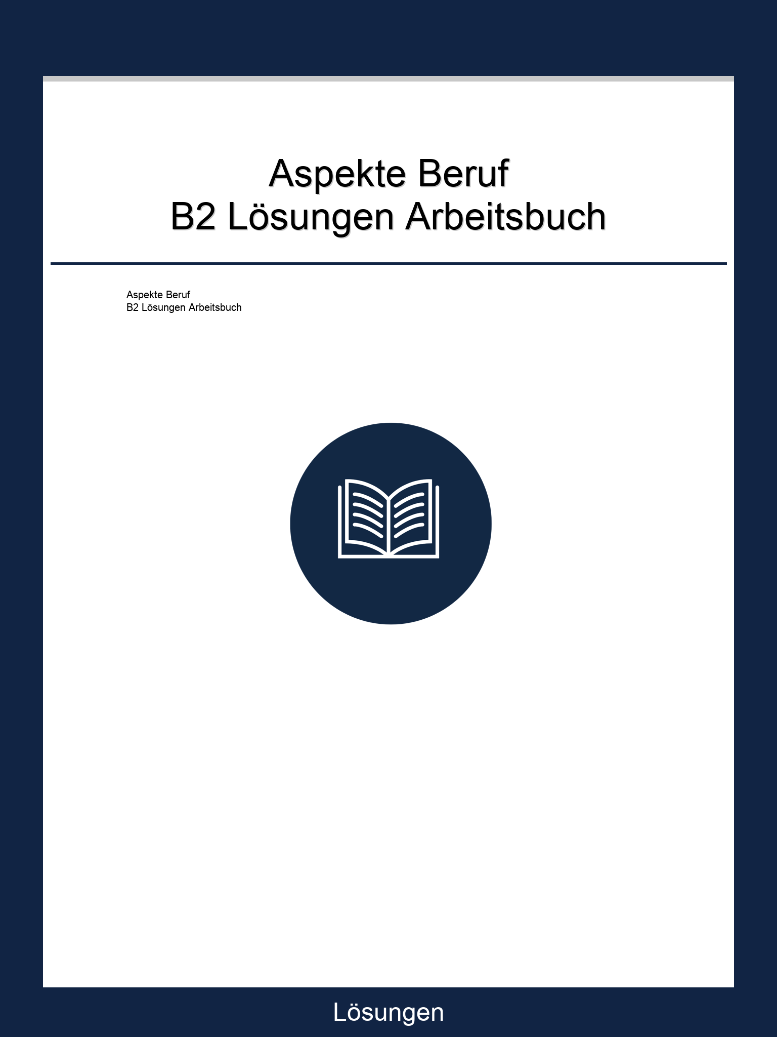 Aspekte Beruf B2 Lösungen Arbeitsbuch