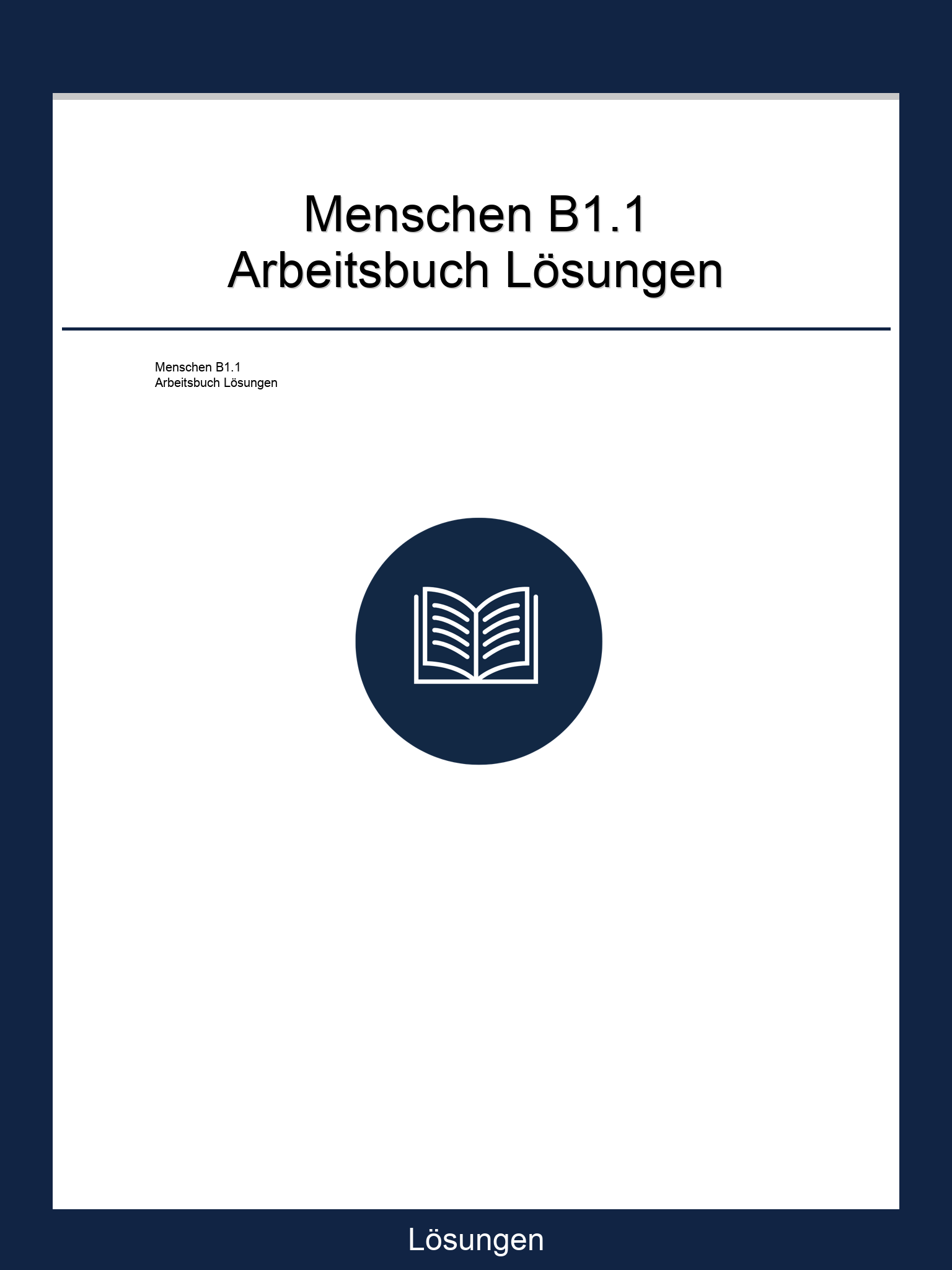 Menschen B1.1 Arbeitsbuch Lösungen