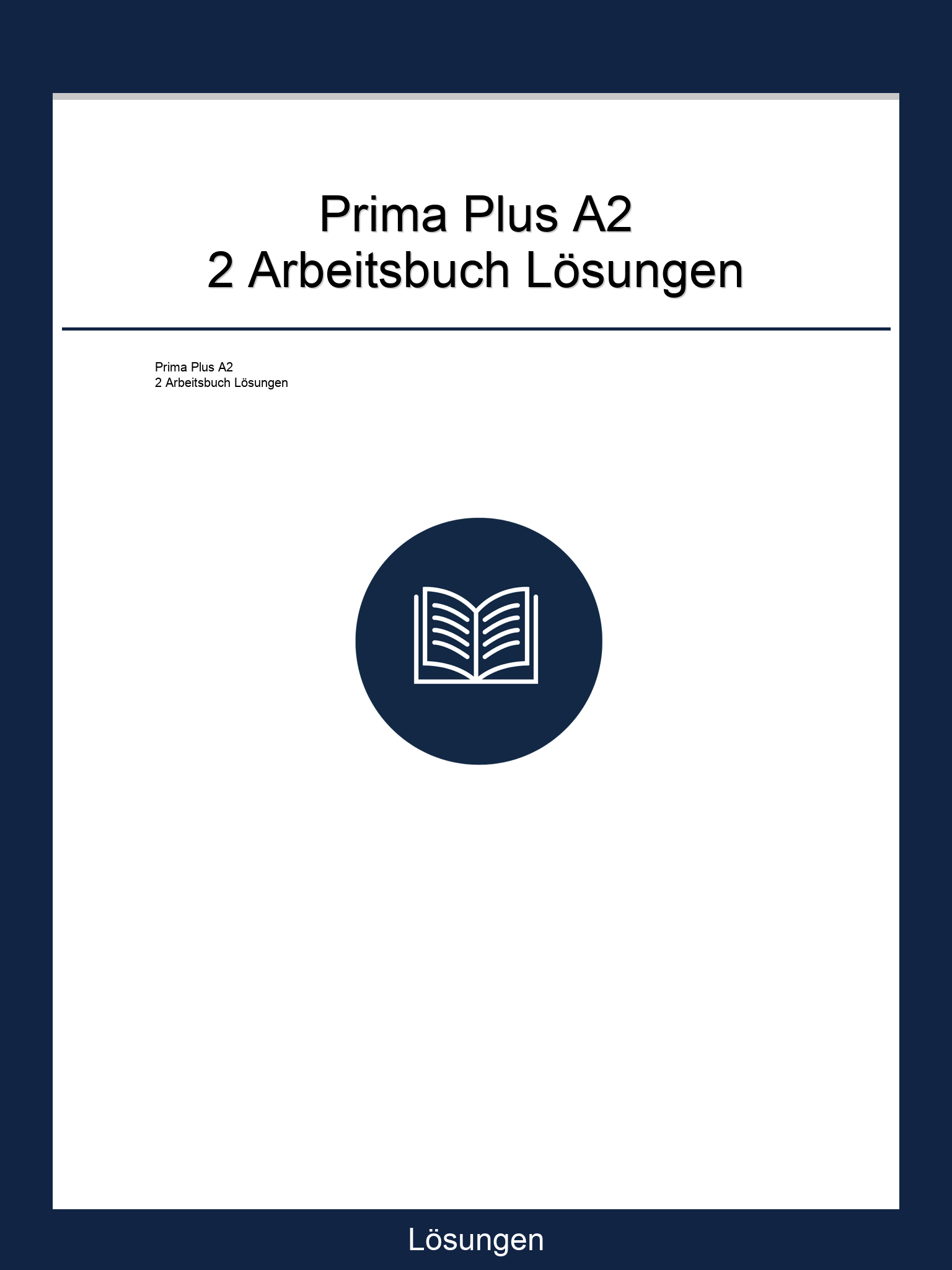 Prima Plus A2 2 Arbeitsbuch Lösungen